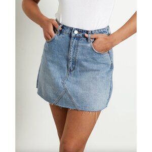 Revolve Abrand A Line Denim Mini Skirt Savannah Womens Size 27